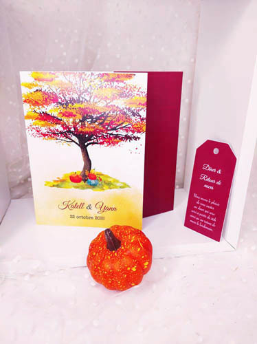 Faire-Part-Mariage-Automne-Citrouille-orange-Brest-Finistere