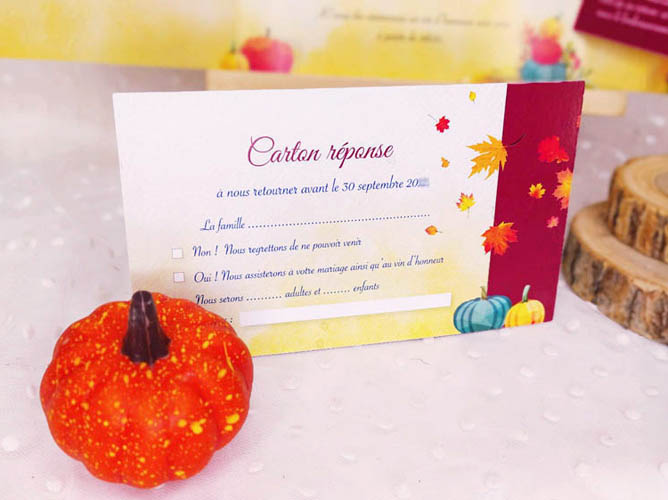 Faire-Part-Mariage-Automne-Citrouille-orange-Brest-Finistere