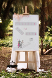 Plan d table rose humoristique